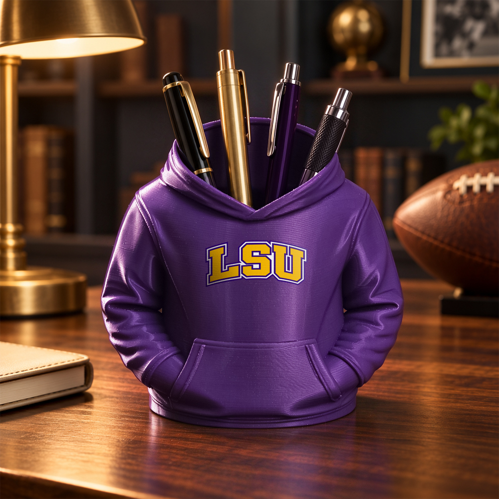 College-Hoodie-Schreibtisch-Organizer, Stift- Und Utensilienhalter, 3D-gedrucktes College-Football-Büro- Und Küchendekor, Fan-Geschenk - dephotoblanket