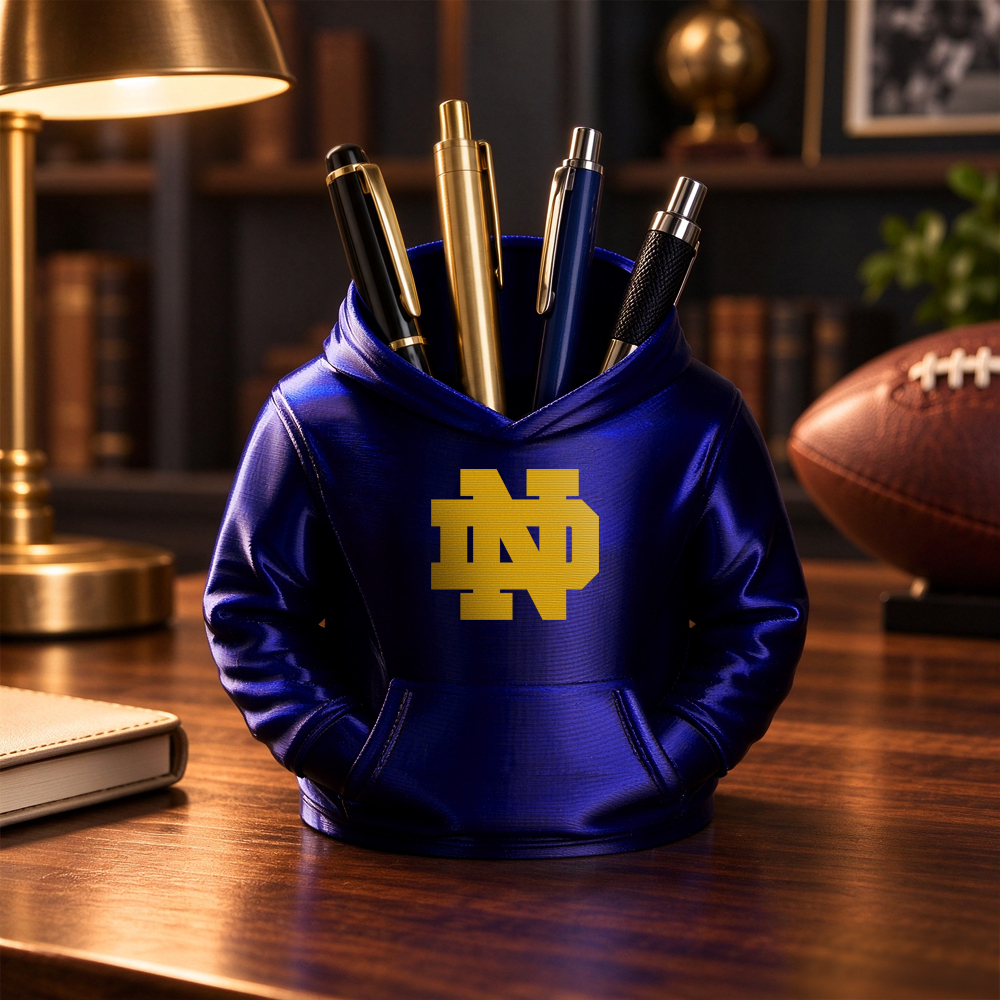 College-Hoodie-Schreibtisch-Organizer, Stift- Und Utensilienhalter, 3D-gedrucktes College-Football-Büro- Und Küchendekor, Fan-Geschenk - dephotoblanket