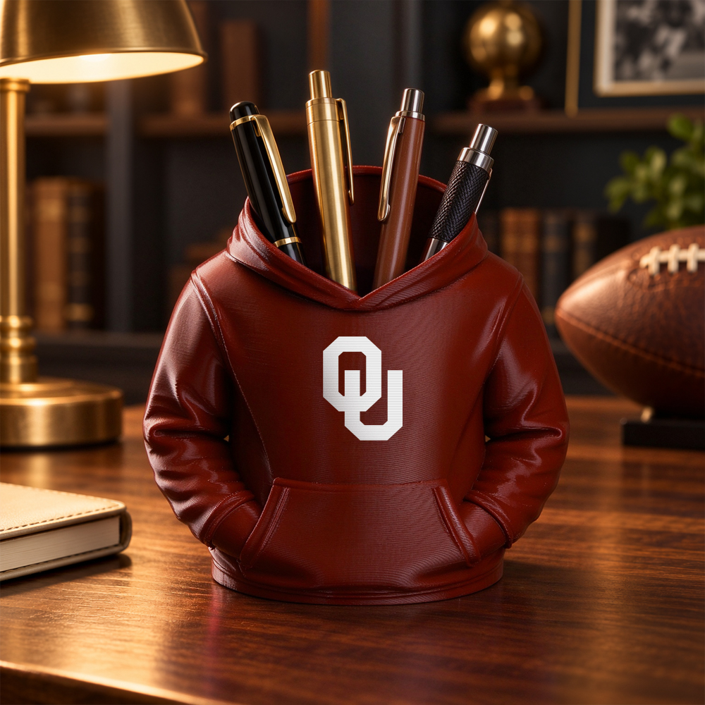 College-Hoodie-Schreibtisch-Organizer, Stift- Und Utensilienhalter, 3D-gedrucktes College-Football-Büro- Und Küchendekor, Fan-Geschenk - dephotoblanket
