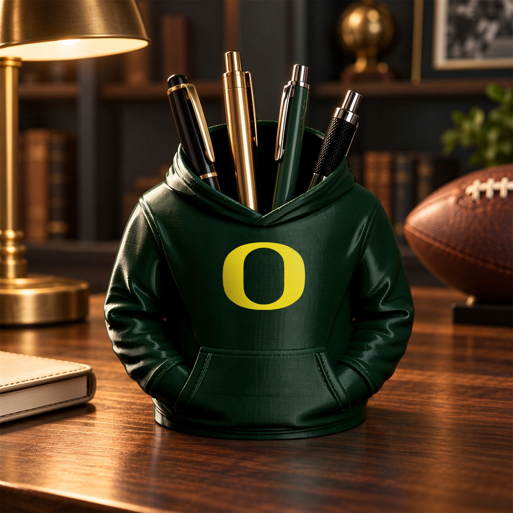 College-Hoodie-Schreibtisch-Organizer, Stift- Und Utensilienhalter, 3D-gedrucktes College-Football-Büro- Und Küchendekor, Fan-Geschenk - dephotoblanket