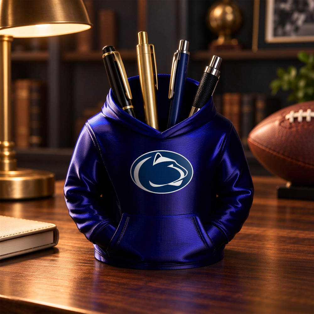College-Hoodie-Schreibtisch-Organizer, Stift- Und Utensilienhalter, 3D-gedrucktes College-Football-Büro- Und Küchendekor, Fan-Geschenk - dephotoblanket