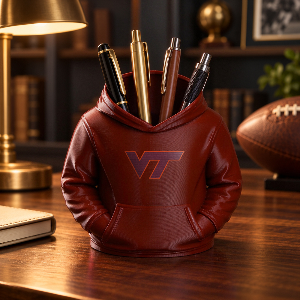 College-Hoodie-Schreibtisch-Organizer, Stift- Und Utensilienhalter, 3D-gedrucktes College-Football-Büro- Und Küchendekor, Fan-Geschenk - dephotoblanket