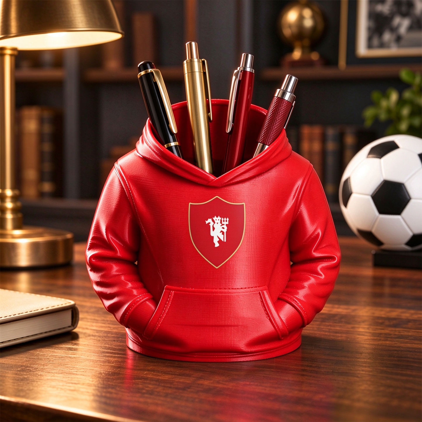 UK Football Hoodie Stifthalter 3D-gedruckter Schreibtisch-Organizer, Fußball-Fan-Geschenk - dephotoblanket