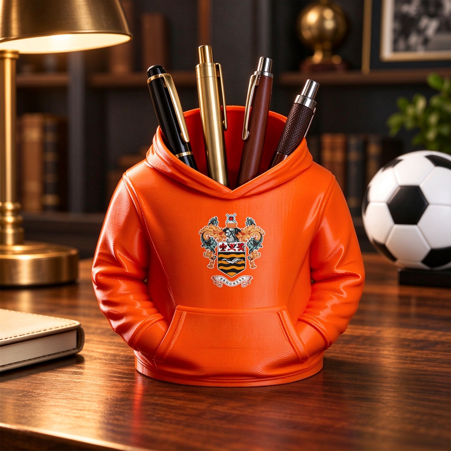 UK Football Hoodie Stifthalter 3D-gedruckter Schreibtisch-Organizer, Fußball-Fan-Geschenk - dephotoblanket