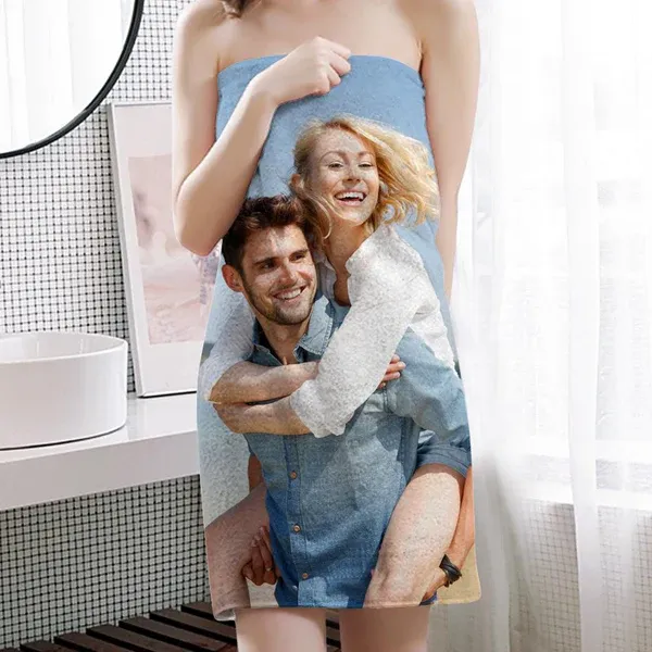 Individuelle Foto-badetücher, Strandtücher Aus Ultrafeiner Faser Für Paare - dephotoblanket