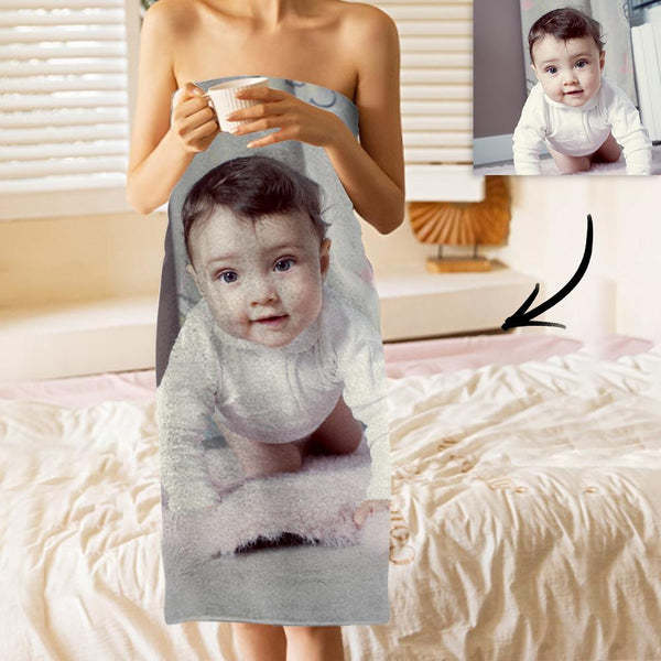 Individuelle Foto-badetücher, Strandtücher, Ultrafeine Fasern Für Babys, Kreative Geschenke Für Neugeborene - dephotoblanket