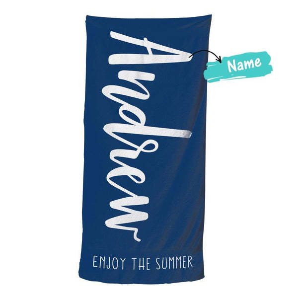 Strandtuch Mit Individuellem Text Für Unisex-handtuch Für Polyester-badetuch - dephotoblanket