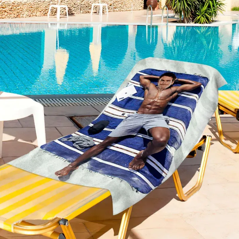 Benutzerdefiniertes Foto-gesichts-strandtuch, Gesichtshandtuch Mit Ihrem Traumkörper, Geschenk Für Die Beste Freundin - dephotoblanket