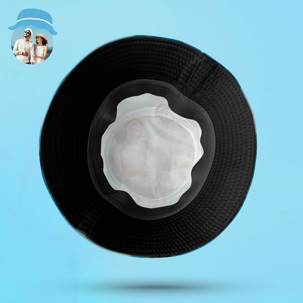 Benutzerdefinierte Bucket Hat Unisex Foto Bucket Hat Personalisieren Breite Krempe Outdoor Sommer Cap Wandern Strand Sport Hüte Geschenk Für Liebhaber - dephotoblanket