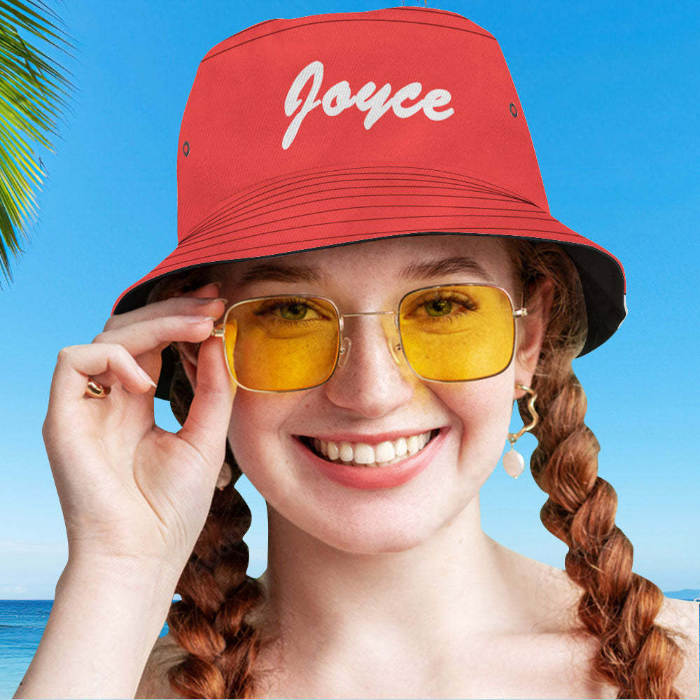 Benutzerdefinierter Fischerhut, Unisex-mütze Mit Text, Personalisierbar, Breite Krempe, Outdoor-sommermütze, Wandern, Strand, Sporthüte, Geschenk Für Liebhaber, Blau - dephotoblanket