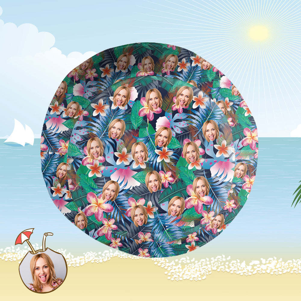 Benutzerdefinierter Fischerhut Mit Personalisiertem Gesicht Und Tropischem Blumendruck, Hawaiianischer Fischerhut – Modische Blumen - dephotoblanket