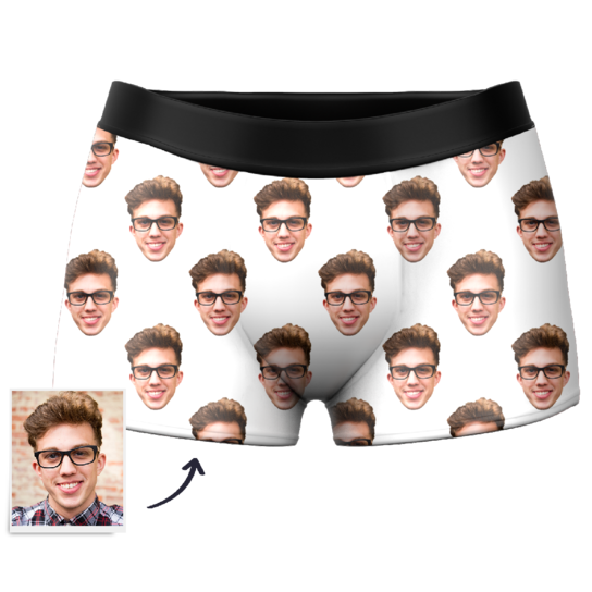Kundenspezifische Bunte Gesichts-boxershorts Für Männer 3d-online-vorschau - dephotoblanket