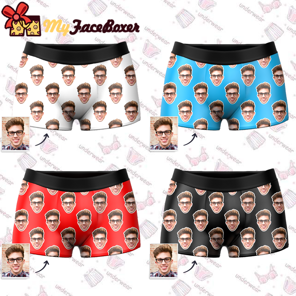 Custom Face Boxer Custom Boxershorts Herren Custom Colorful Face Boxershorts 3d Online-vorschau - dephotoblanket