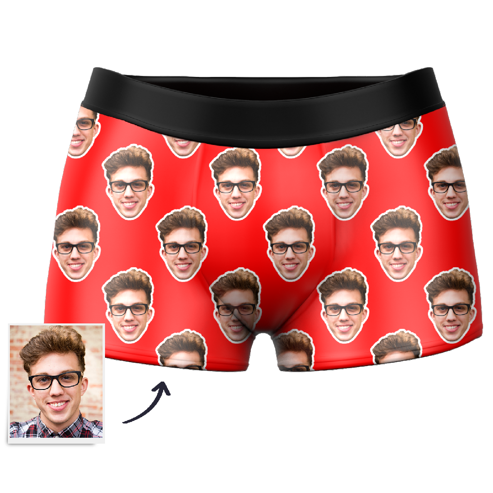 Kundenspezifische Bunte Gesichts-boxershorts Für Männer 3d-online-vorschau - dephotoblanket