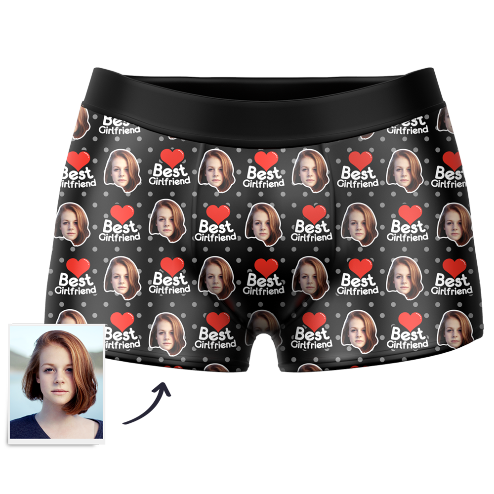 Herren-boxershorts „best Girlfriend Custom Face“. - dephotoblanket