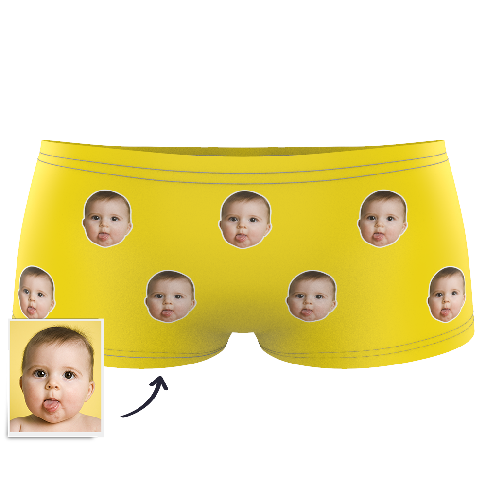 Kinder-boxershorts Mit Individuellem Buntem Gesicht - dephotoblanket