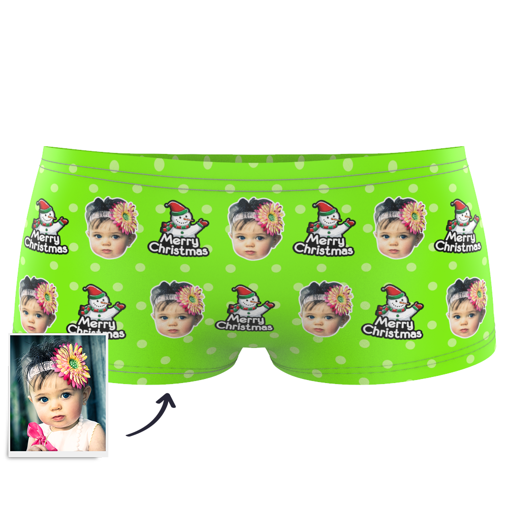 Weihnachts-schneemann-boxershorts Für Kinder Mit Individuellem Gesicht - dephotoblanket