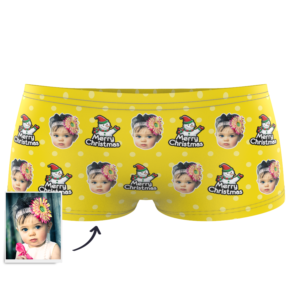 Weihnachts-schneemann-boxershorts Für Kinder Mit Individuellem Gesicht - dephotoblanket