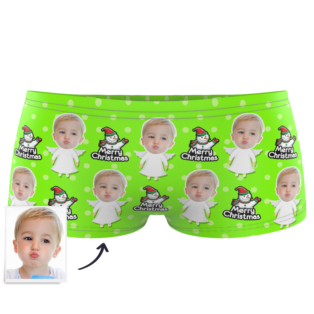 Weihnachtsengel Kinder-boxershorts Mit Individuellem Gesicht - dephotoblanket