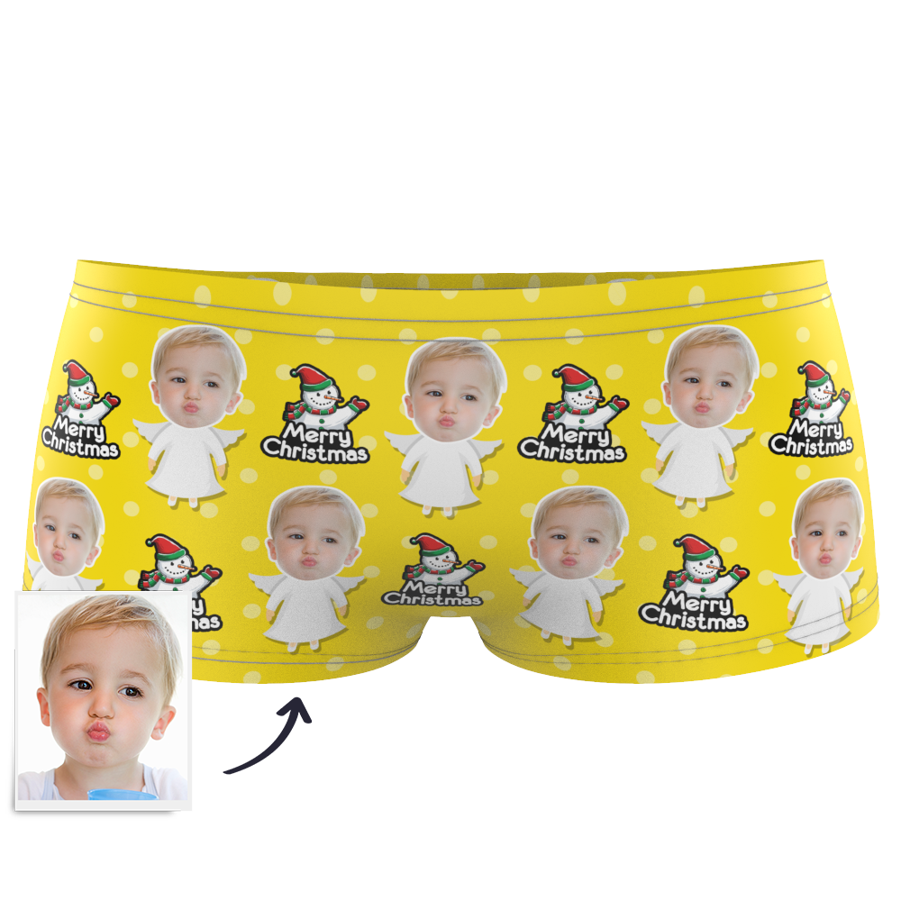 Weihnachtsengel Kinder-boxershorts Mit Individuellem Gesicht - dephotoblanket
