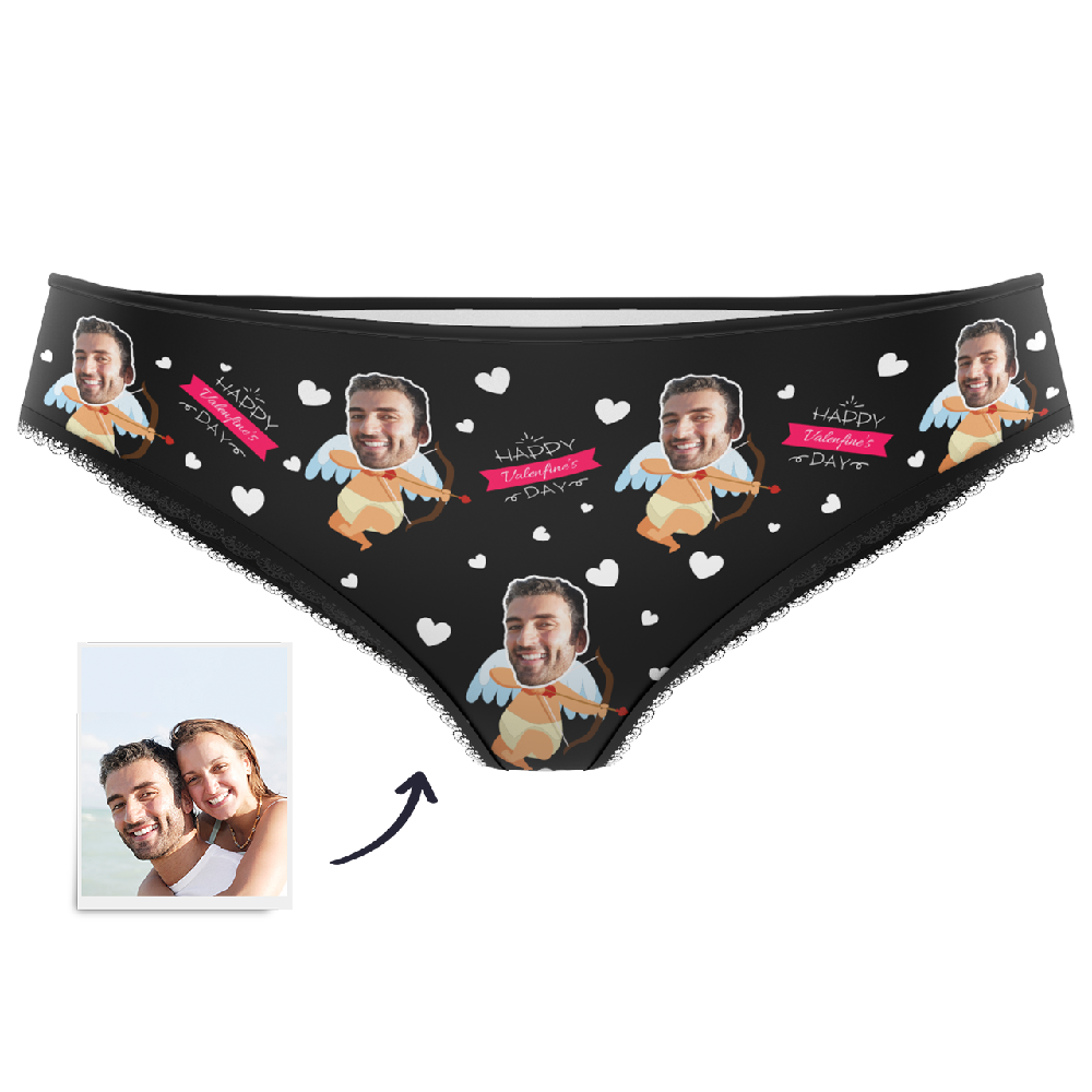 Bunte Höschen Mit Cupid-gesicht Für Damen – Happy Valentine's Day - dephotoblanket