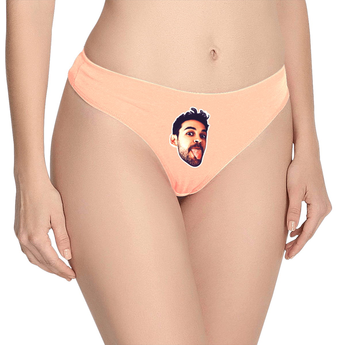 Damen-tanga-höschen Mit Individuellem Gesicht – Einfarbig - dephotoblanket