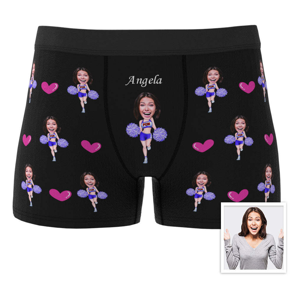 Individuelle Boxershorts, Individueller Boxer, Individueller Cheerleading-boxer, Individueller Gesichts-boxer, Personalisierter Minime-boxer - dephotoblanket