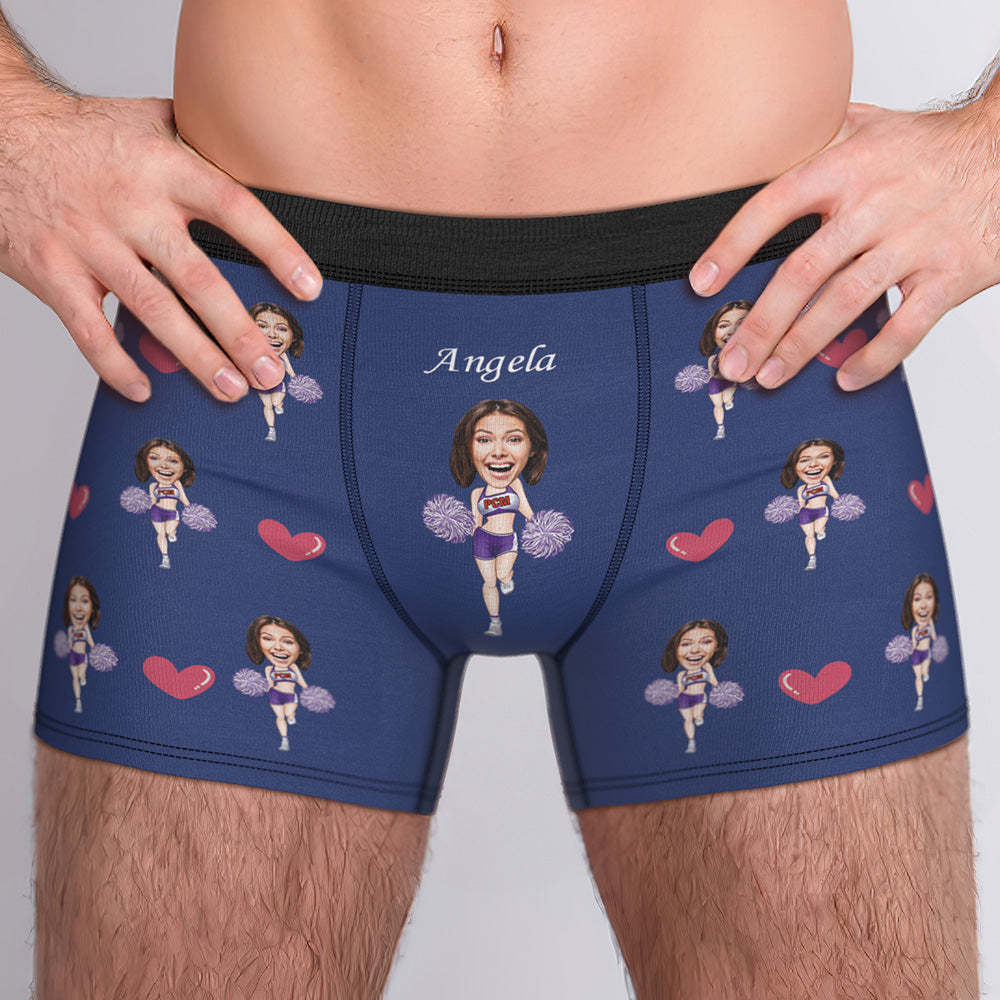 Individuelle Boxershorts, Individueller Boxer, Individueller Cheerleading-boxer, Individueller Gesichts-boxer, Personalisierter Minime-boxer - dephotoblanket