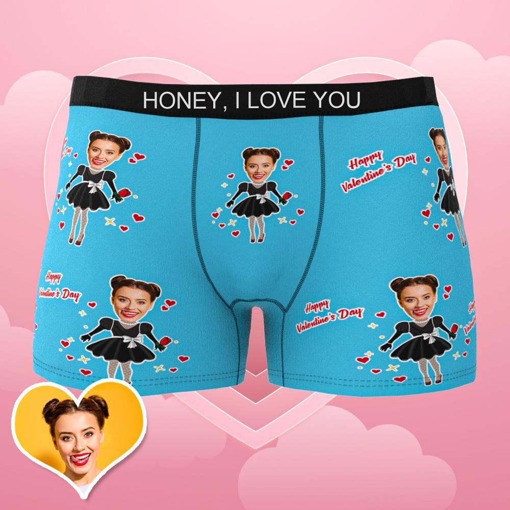 Geschenke Für Ihn Personalisierter Gesichts-boxershorts Personalisierter Foto-boxershorts Herren-herzensfoto-unterwäsche Ar-ansicht - dephotoblanket