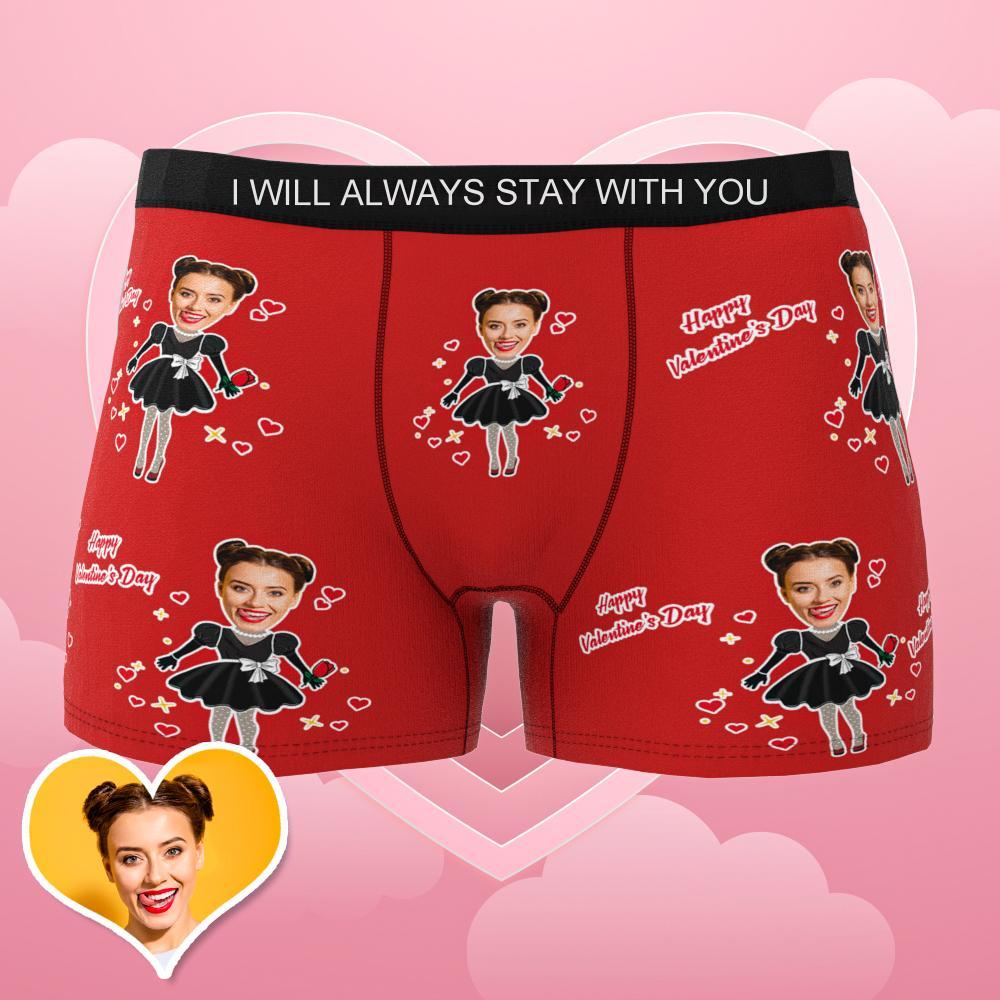 Geschenke Für Ihn Personalisierter Gesichts-boxershorts Personalisierter Foto-boxershorts Herren-herzensfoto-unterwäsche Ar-ansicht - dephotoblanket