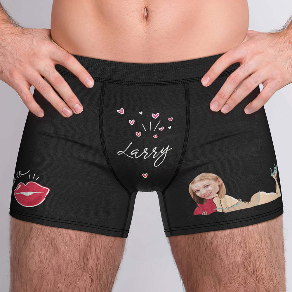 Maßgeschneiderter Xxoo-boxer, Individuelle Boxershorts, Individueller Boxer, Individueller Gesichts-boxer, Personalisierter Minime-boxer - dephotoblanket