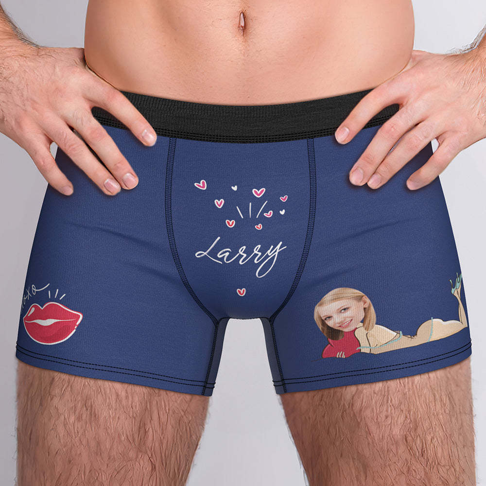 Maßgeschneiderter Xxoo-boxer, Individuelle Boxershorts, Individueller Boxer, Individueller Gesichts-boxer, Personalisierter Minime-boxer - dephotoblanket