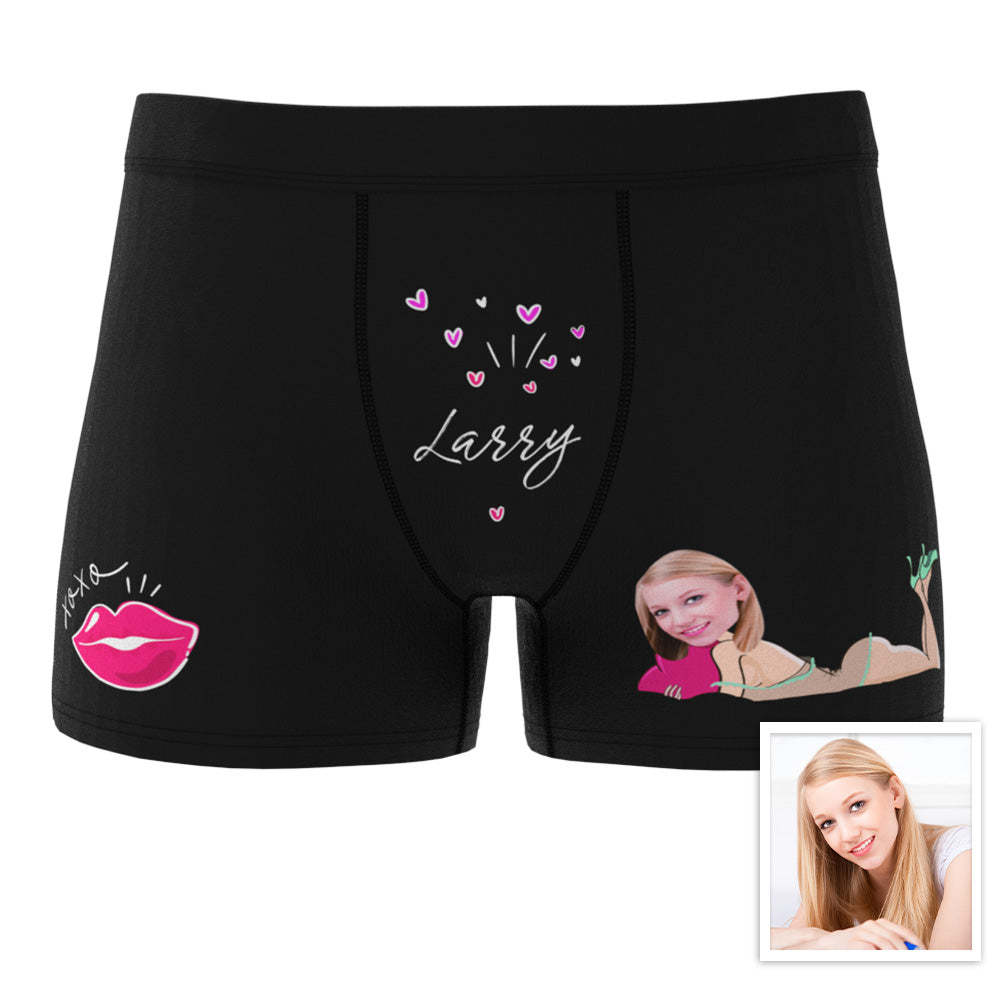 Maßgeschneiderter Xxoo-boxer, Individuelle Boxershorts, Individueller Boxer, Individueller Gesichts-boxer, Personalisierter Minime-boxer - dephotoblanket