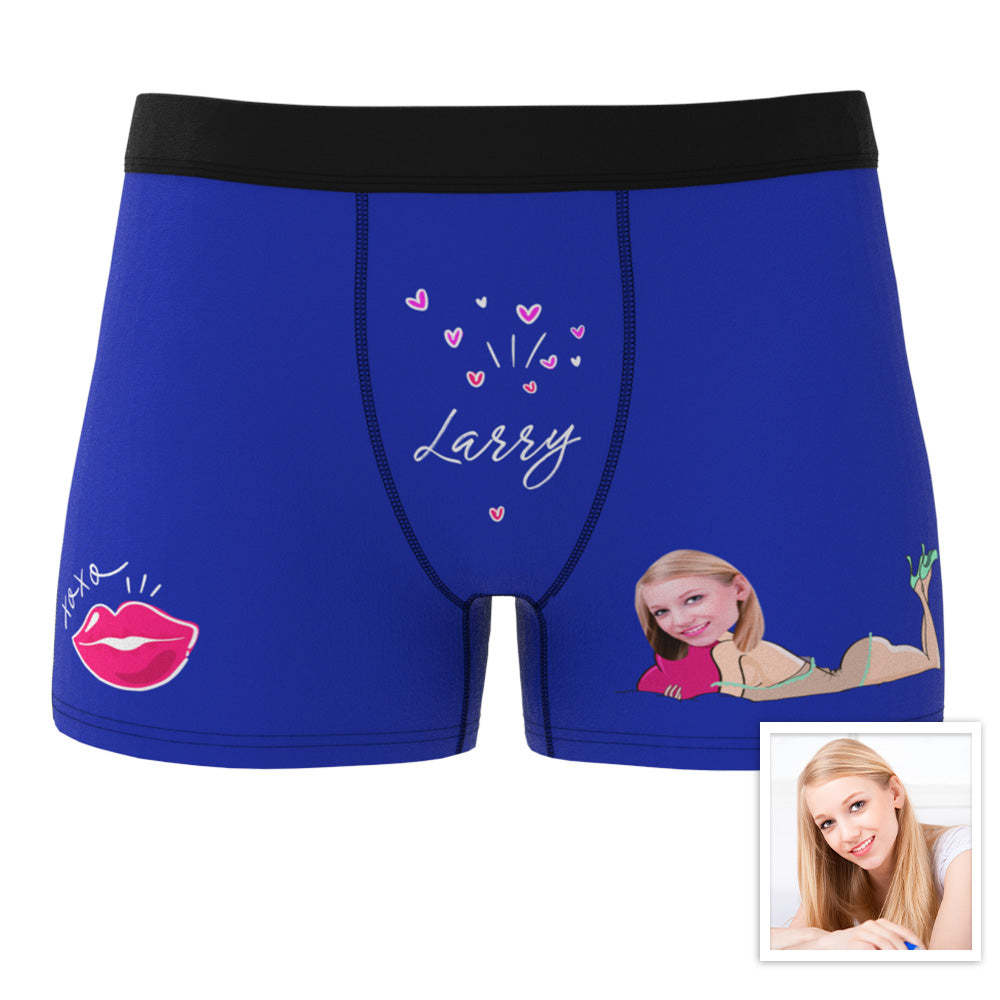 Maßgeschneiderter Xxoo-boxer, Individuelle Boxershorts, Individueller Boxer, Individueller Gesichts-boxer, Personalisierter Minime-boxer - dephotoblanket