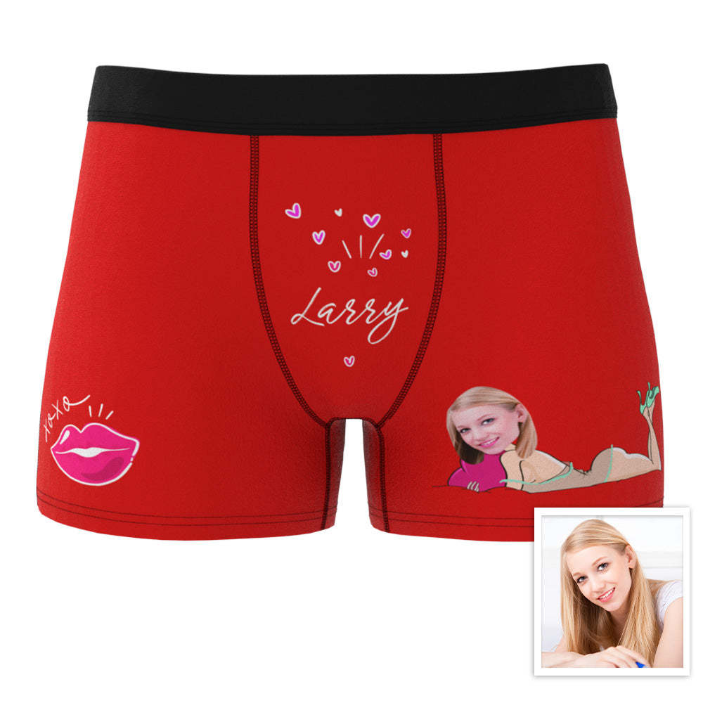Maßgeschneiderter Xxoo-boxer, Individuelle Boxershorts, Individueller Boxer, Individueller Gesichts-boxer, Personalisierter Minime-boxer - dephotoblanket
