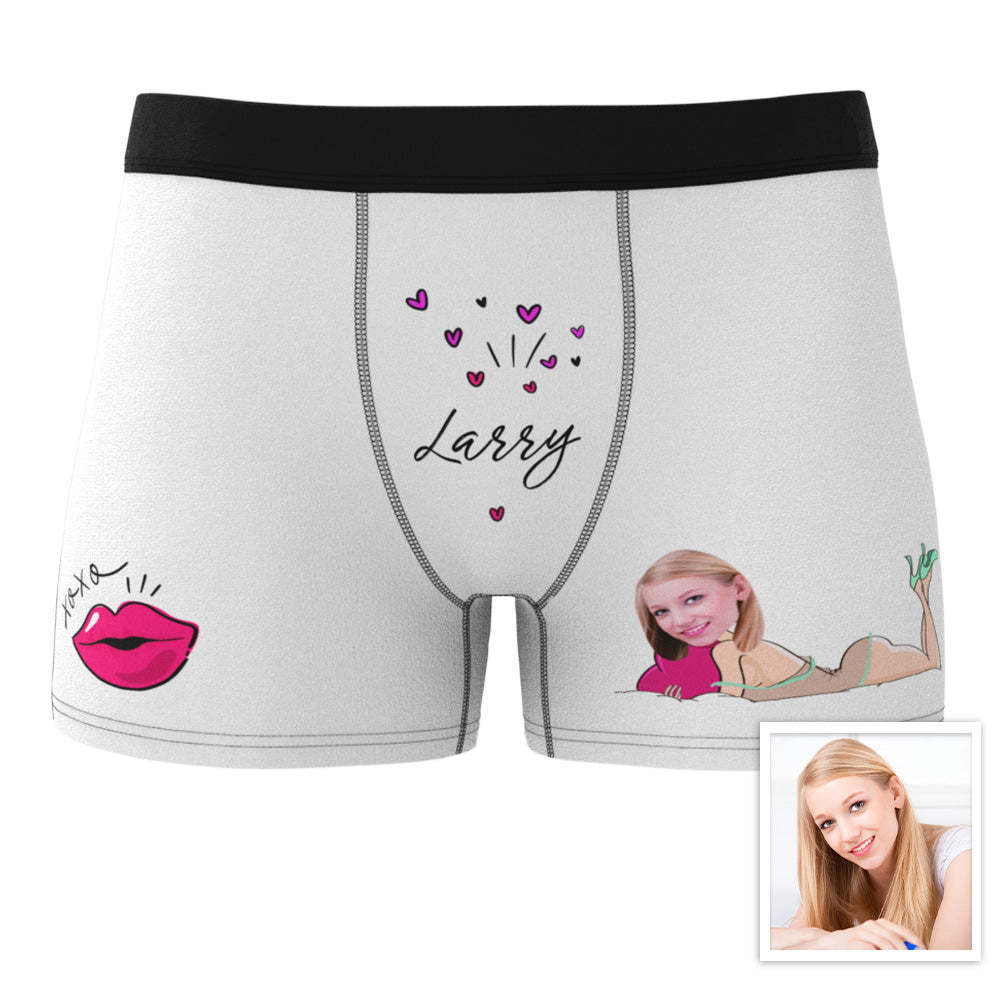 Maßgeschneiderter Xxoo-boxer, Individuelle Boxershorts, Individueller Boxer, Individueller Gesichts-boxer, Personalisierter Minime-boxer - dephotoblanket