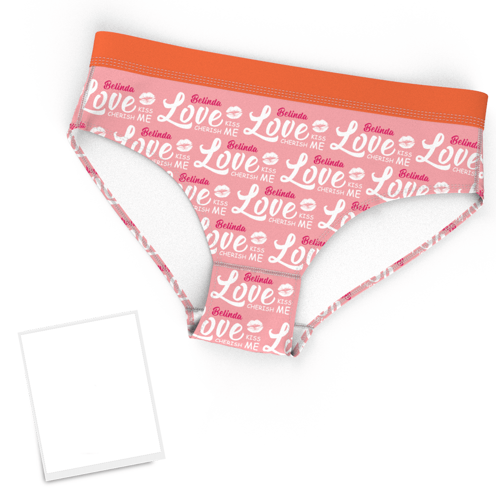 Personalisiertes Frauen-gesichts-höschen, Liebes-herz-höschen - dephotoblanket