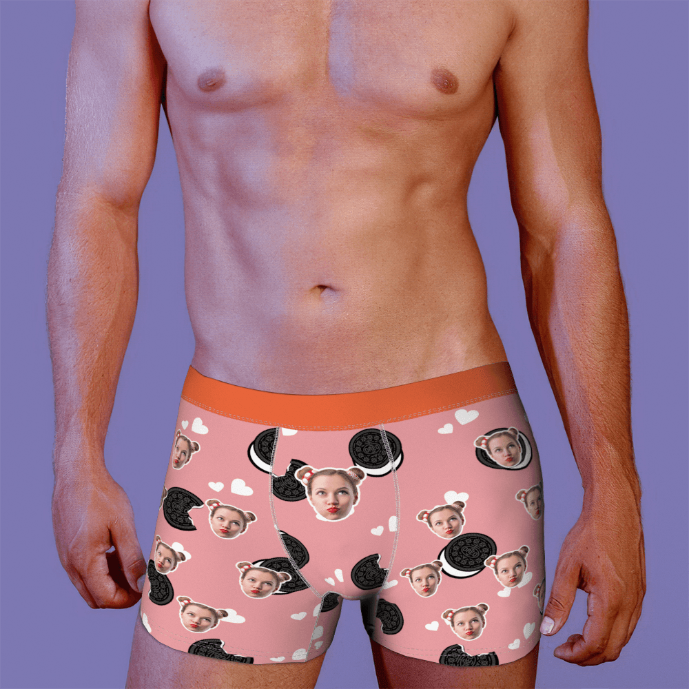 Personalisierte Boxer-oreo-shorts Für Herren – Boxer Mit Lustigem Gesicht - dephotoblanket