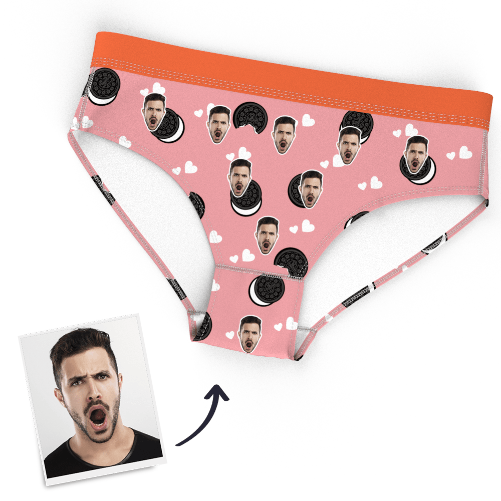 Damen-höschen, Bedrucktes Gesicht, Oreo-liebes-herz-höschen - dephotoblanket