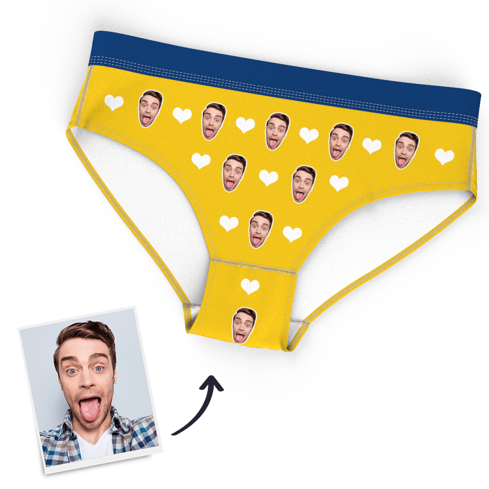 Personalisiertes Frauen-gesichts-höschen, Liebes-herz-höschen - dephotoblanket