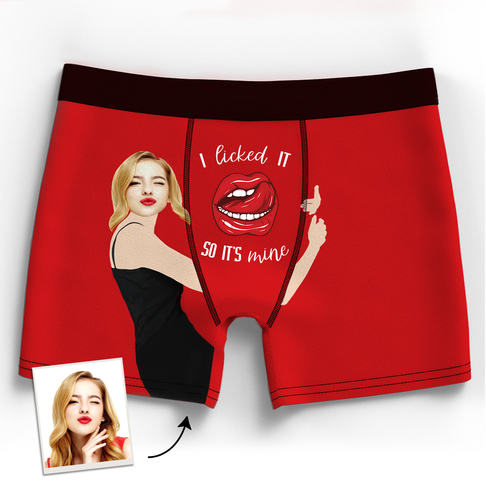 Geschenke Für Ihn. Boxershorts Mit Individuellem Gesicht. Boxershorts Mit Individuellem Gesicht. Freundinnen Haben Das Gesicht Geleckt. 3d-online-vorschau - dephotoblanket
