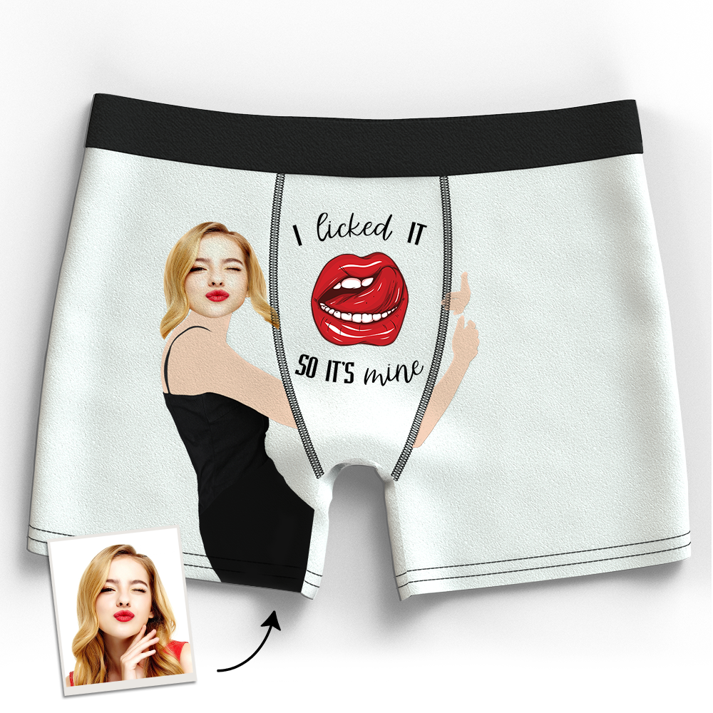 Geschenke Für Ihn. Boxershorts Mit Individuellem Gesicht. Boxershorts Mit Individuellem Gesicht. Freundinnen Haben Das Gesicht Geleckt. 3d-online-vorschau - dephotoblanket