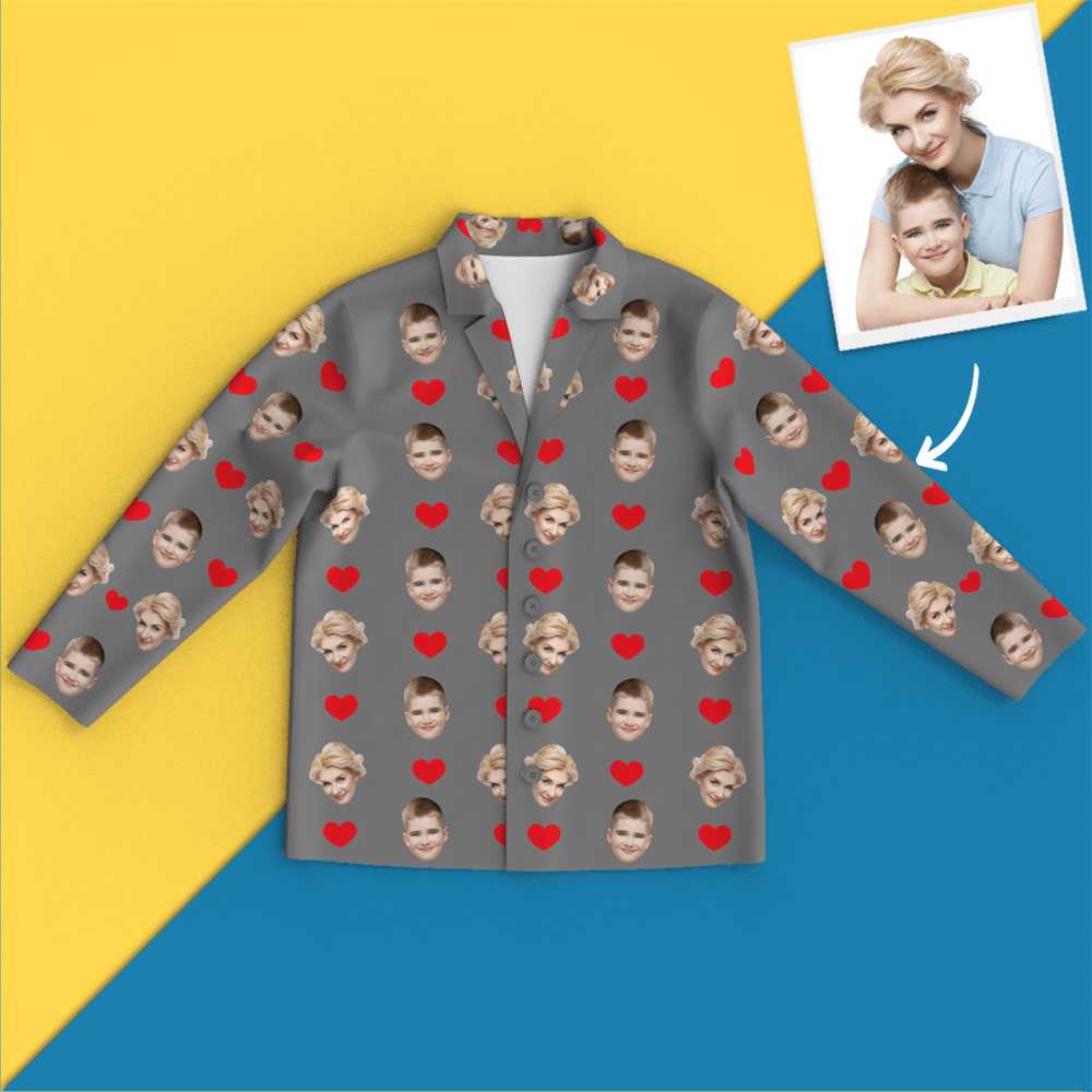 Pyjama Mit Individuellem Gesicht – Herz - dephotoblanket