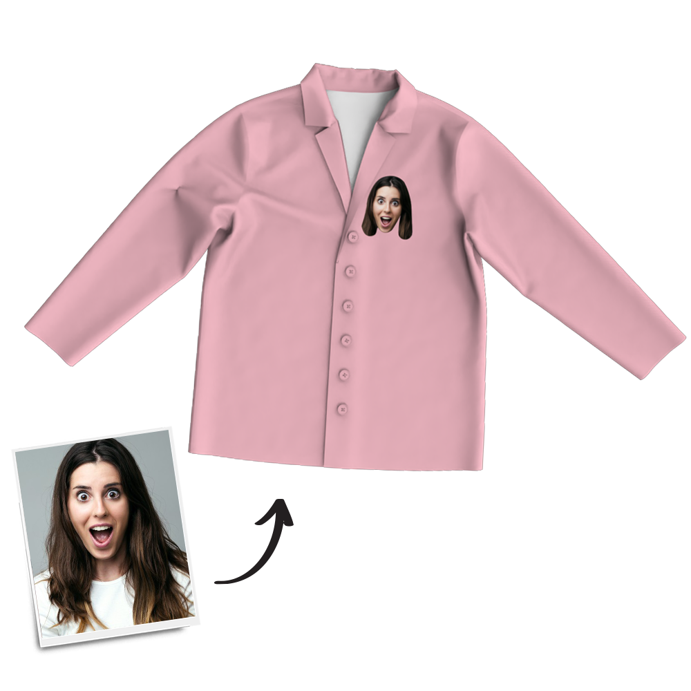 Benutzerdefinierte Frauen-foto-langarm-pyjamas, Nachtwäsche, Nachtwäsche - dephotoblanket