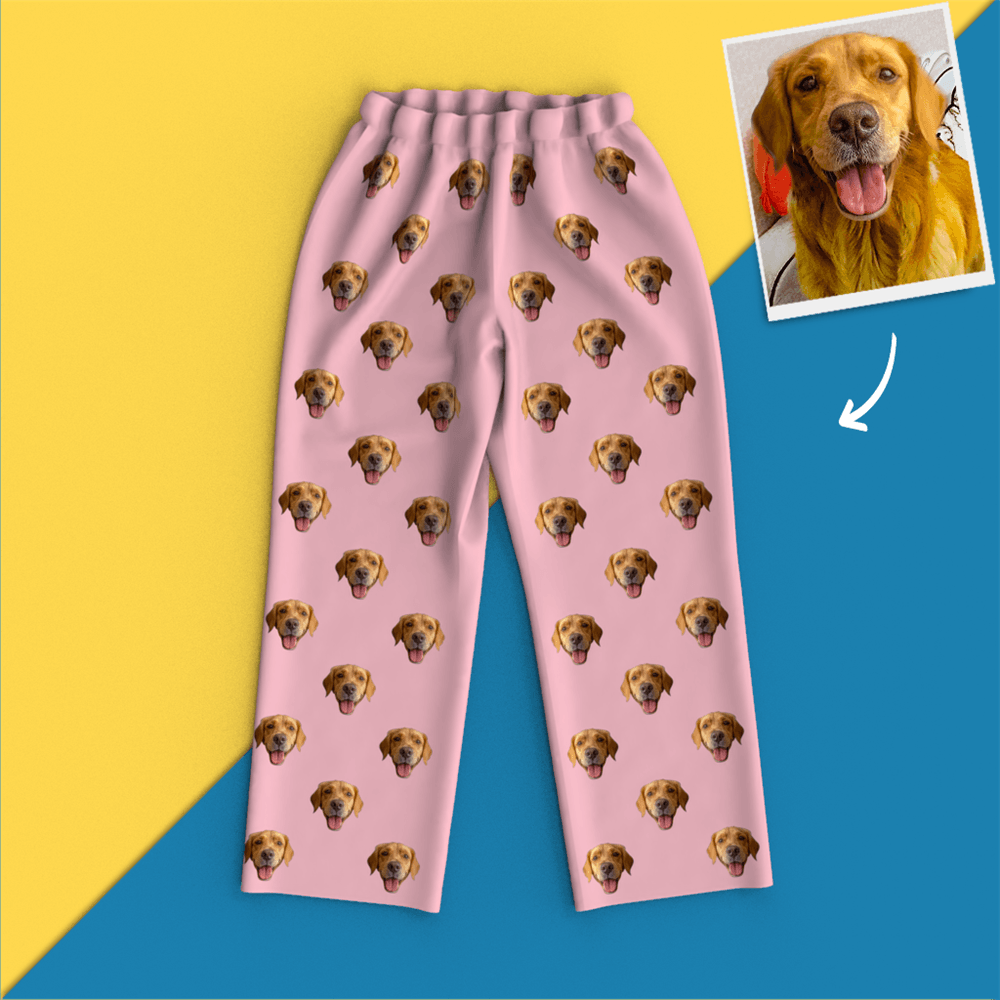 Benutzerdefinierte Gesichts-pyjamas Home-pyjamas – Hund - dephotoblanket