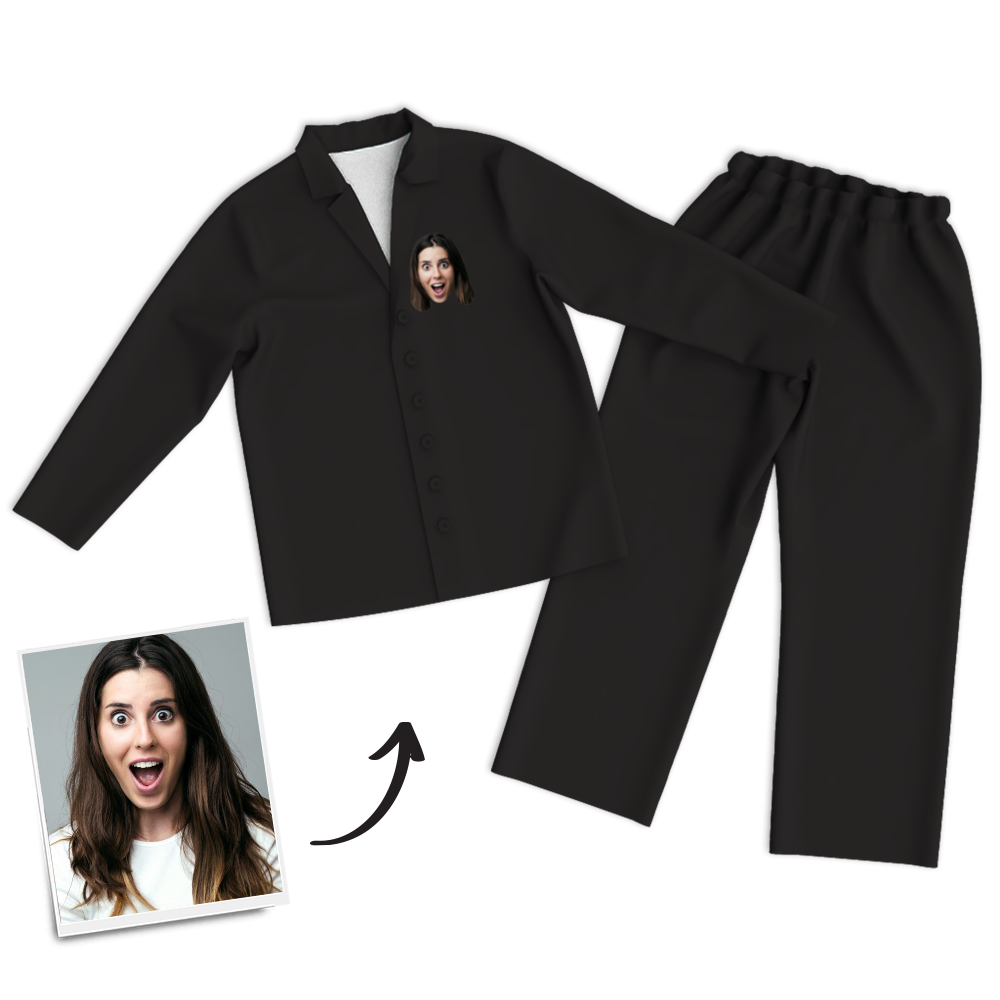 Benutzerdefinierte Frauen-foto-langarm-pyjamas, Nachtwäsche, Nachtwäsche - dephotoblanket