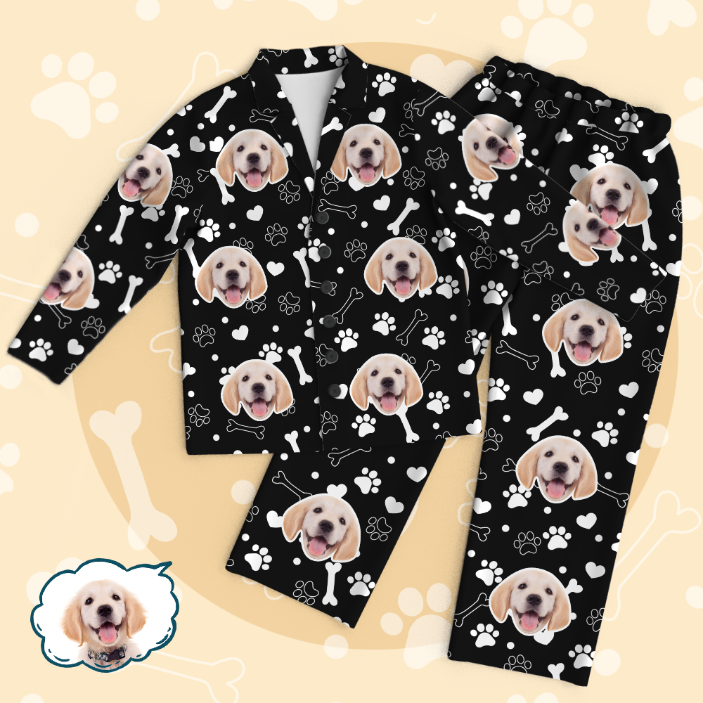 Personalisiertes Haustier-foto-pyjama-set – Süßes Hundegesicht