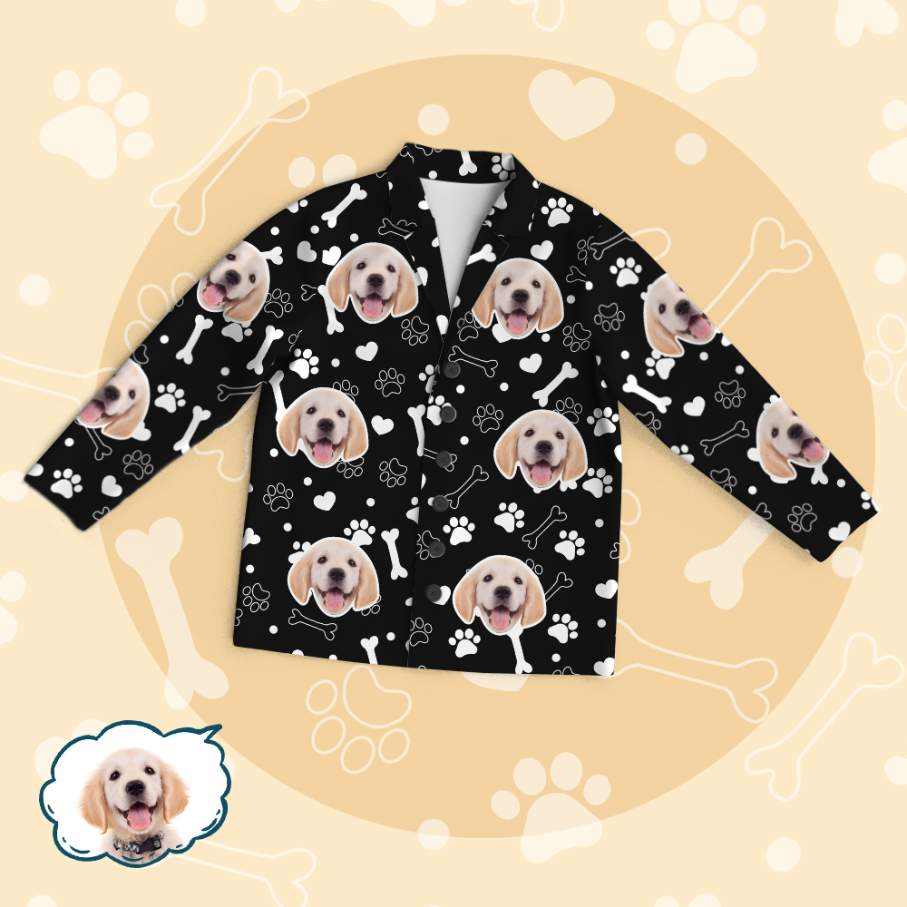 Personalisiertes Haustier-foto-pyjama-set – Süßes Hundegesicht