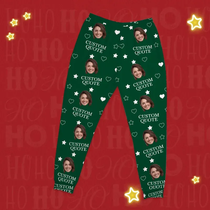 Individuelles Foto „i Love My Lover“ – Personalisierte Pyjamahose