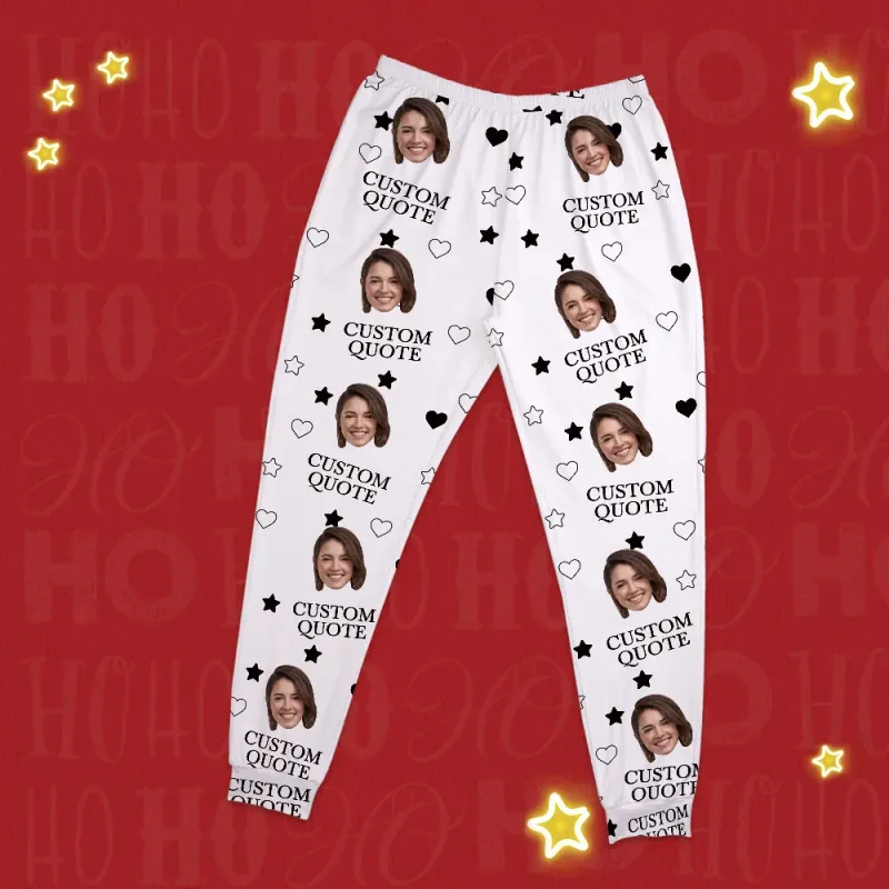 Individuelles Foto „i Love My Lover“ – Personalisierte Pyjamahose